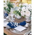 thumbnail image 2 of Blue Stripes Cloth Napkins Set of 6, Washable Reusable Dinner Cocktail Napkin for Kitchen Party Wedding Banquet Holiday Baby Shower Table Decor Farmhouse Modern White Vertical Lines, 2 of 7