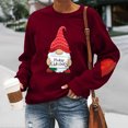 thumbnail image 4 of Birdeem Automne et Hiver Femmes Chandail Imprimé de Noël Col Rond Manches Longues Blouse Unie Hauts Chandails en Molleton, 4 of 4
