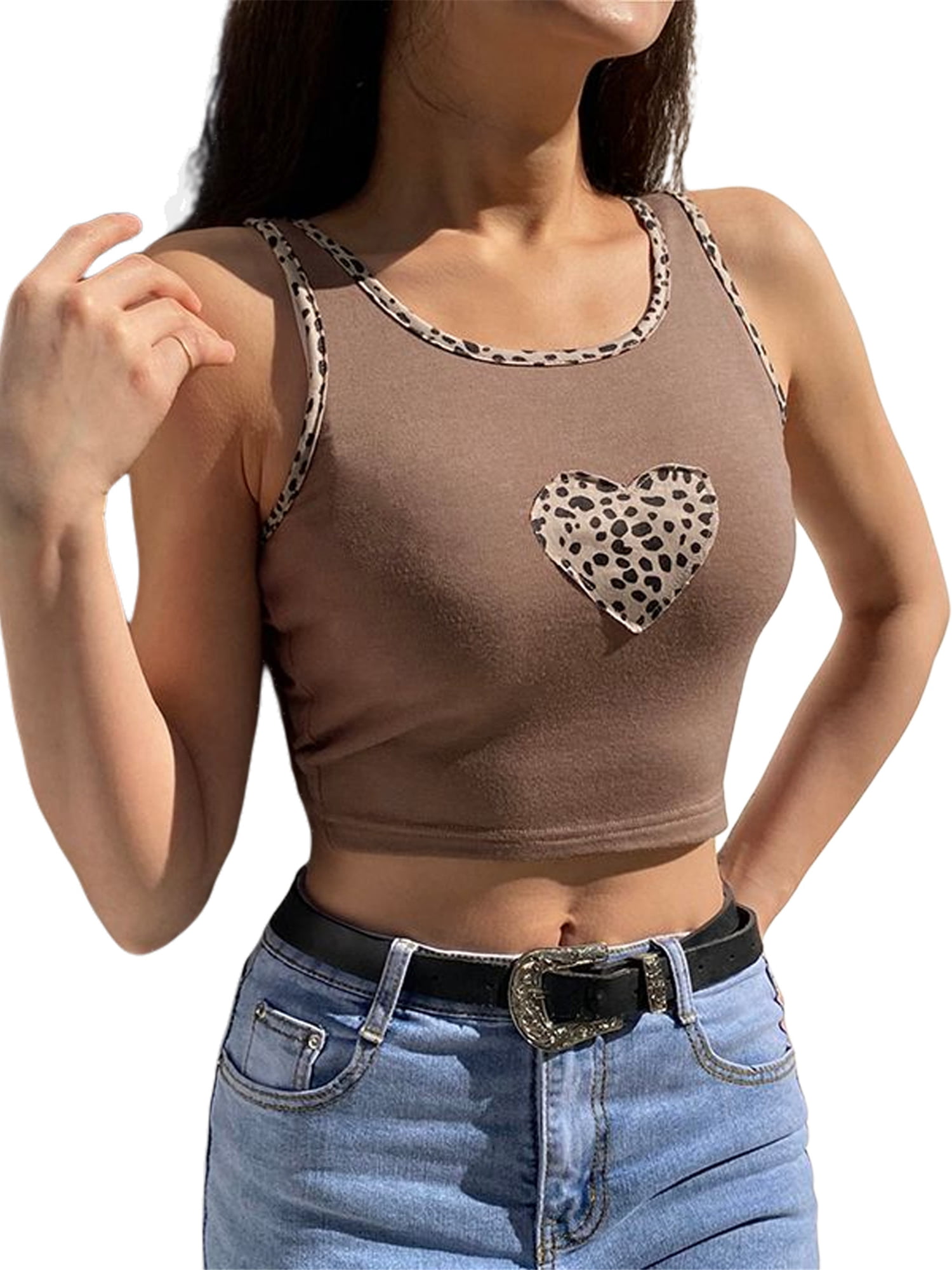 Women girls Pinstripe Summer Strap Off Shoulder Printed Tank Tops Blouses D