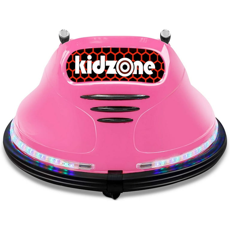 Kidzone 6V Electric Ride On Bumper Car for Kids & Toddlers  1.5-5 Years Old, DIY Sticker Baby Bumping Toy Gifts W/Remote Control, LED  Lights & 360 Degree Spin, ASTM Certified 