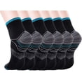 thumbnail image 1 of Compression Socks - Upgraded Sport Plantar Fasciitis Arch Support- Low Cut Compression Foot Socks (6 Pairs), 1 of 5