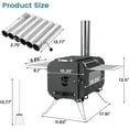 thumbnail image 4 of EastVita Outdoor Portable Wood Stove, Tent Stove,Wood Burning Stove for Camping,Cast Iron Wood Stove,Tent Heaters for Camping, Includes Chimney Pipes, 4 of 8