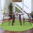thumbnail image 4 of Fruit Green Round Rugs 5ft, Farmhouse Solid Green Color Modern Art Non Slip Washable Rug Runner, Low Pile Indoor Floor Carpet Mat Bathroom Rugs for Living Room, Bedroom, Kids Room, 4 of 9