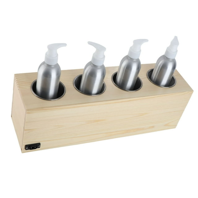 Calentador De Loción, Calentador De Aceite De Masaje Lavable 110-240 V 4 Botellas Extraíble De Larga Duración Calentamiento Rápido Para Salón De Belleza