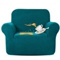 thumbnail image 1 of Housse de Chaise Extensible, Housses de Canapé Hydrofuges, Anti-Chien, Chat, Animal de Compagnie, Housses de Sofa et de Chaise, Protecteurs (Chaise, Vert Noirâtre), 1 of 7