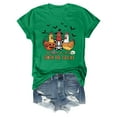 thumbnail image 3 of Chick Or Treat Halloween Tshirts Women 2025 Short Sleeve Crewneck Funny Graphic Halloween Shirts for Women, 3 of 5
