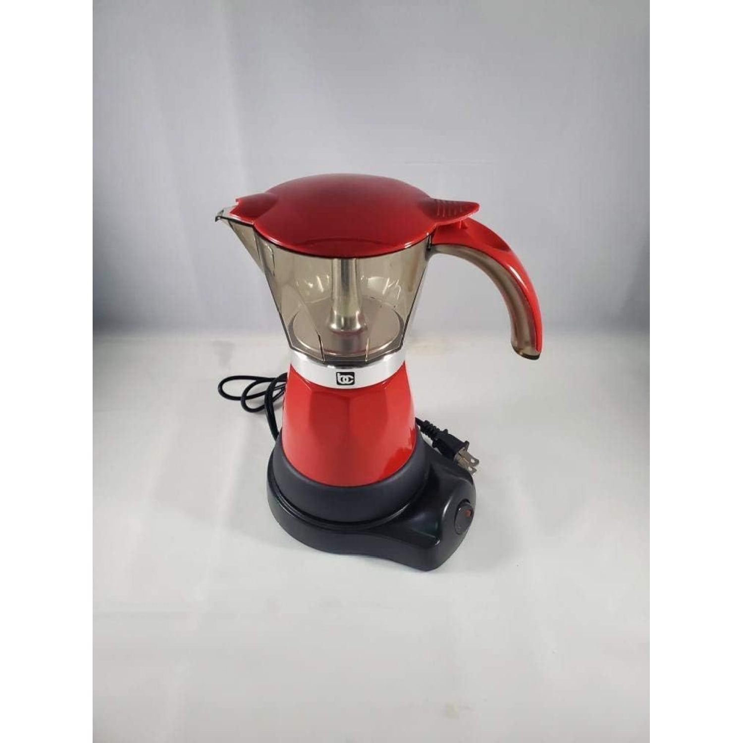 Electric Cuban Espresso Maker Cafetera Electrica Portable Red 3-6 Cups