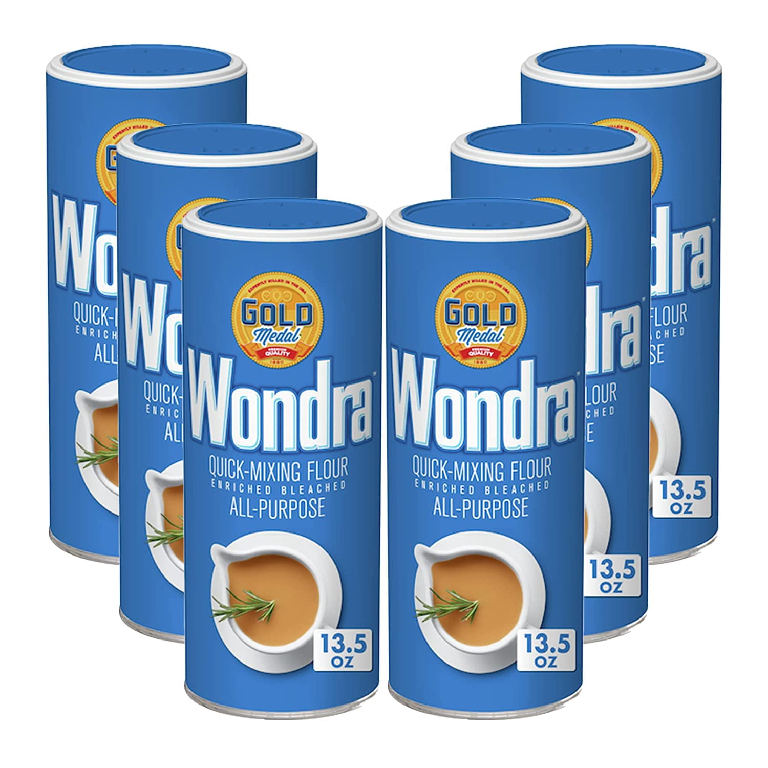 (6 pack) Gold Medal Wondra Quick Mixing All Purpose Flour, 13.5 oz
