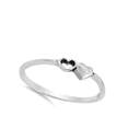 thumbnail image 4 of Cutout Heart Purity Promise Dainty Ring .925 Sterling Silver Band Jewelry Female Male Unisex Size 8, 4 of 4