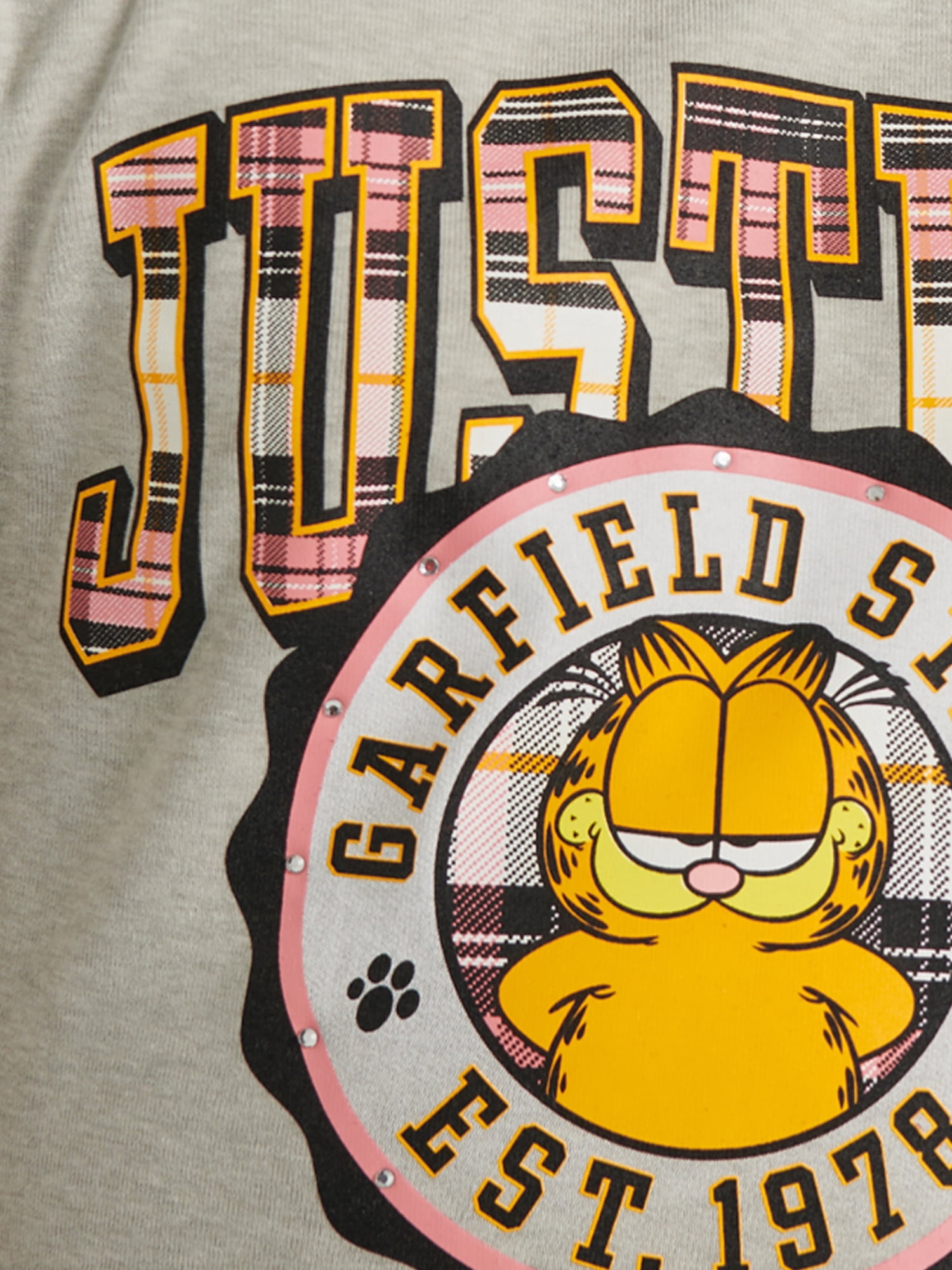 Justice x Garfield Girls Collab Baby Tee, Sizes XS - XLP
