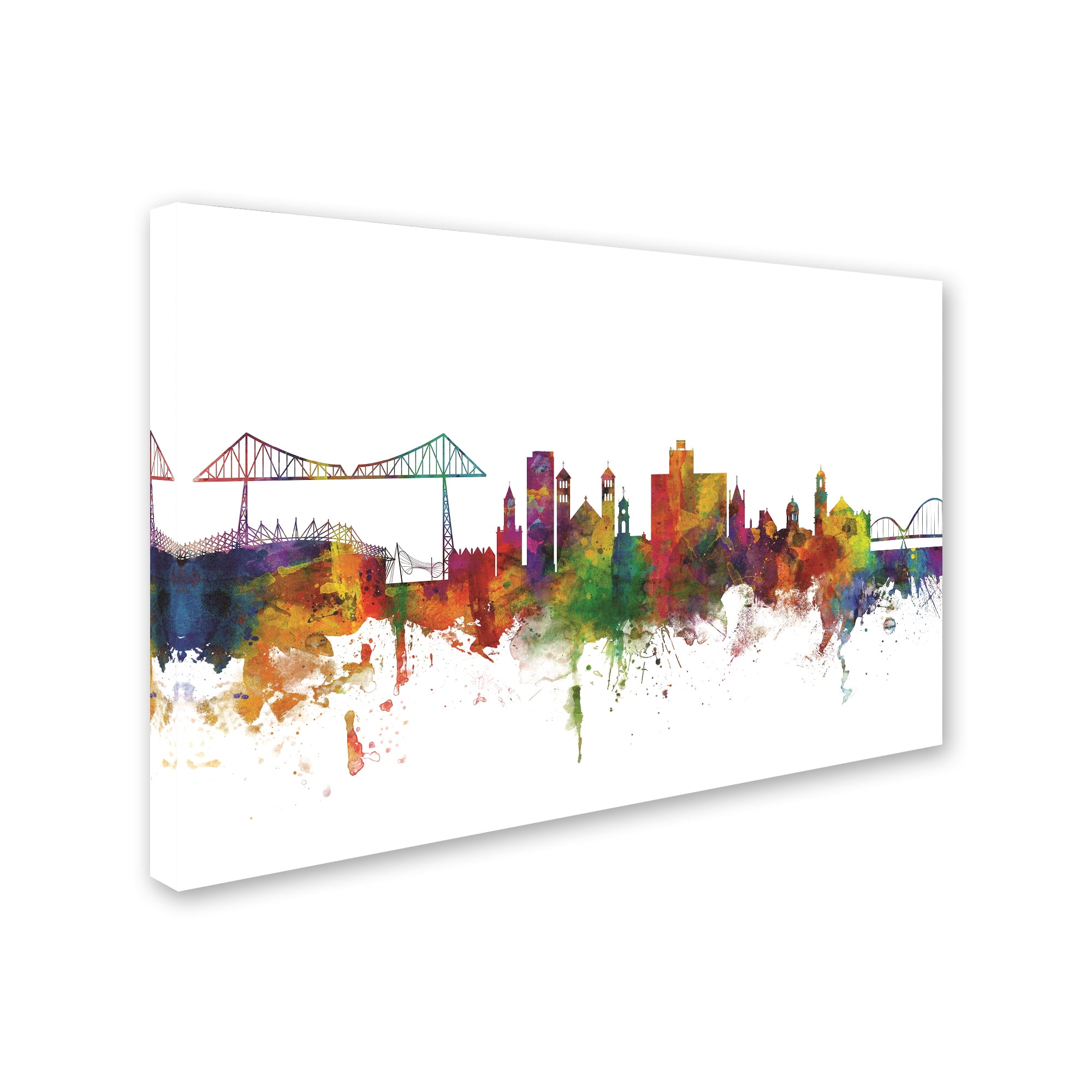 Trademark Fine Art 'Middlesbrough England Skyline II' Canvas Art by Michael Tompsett