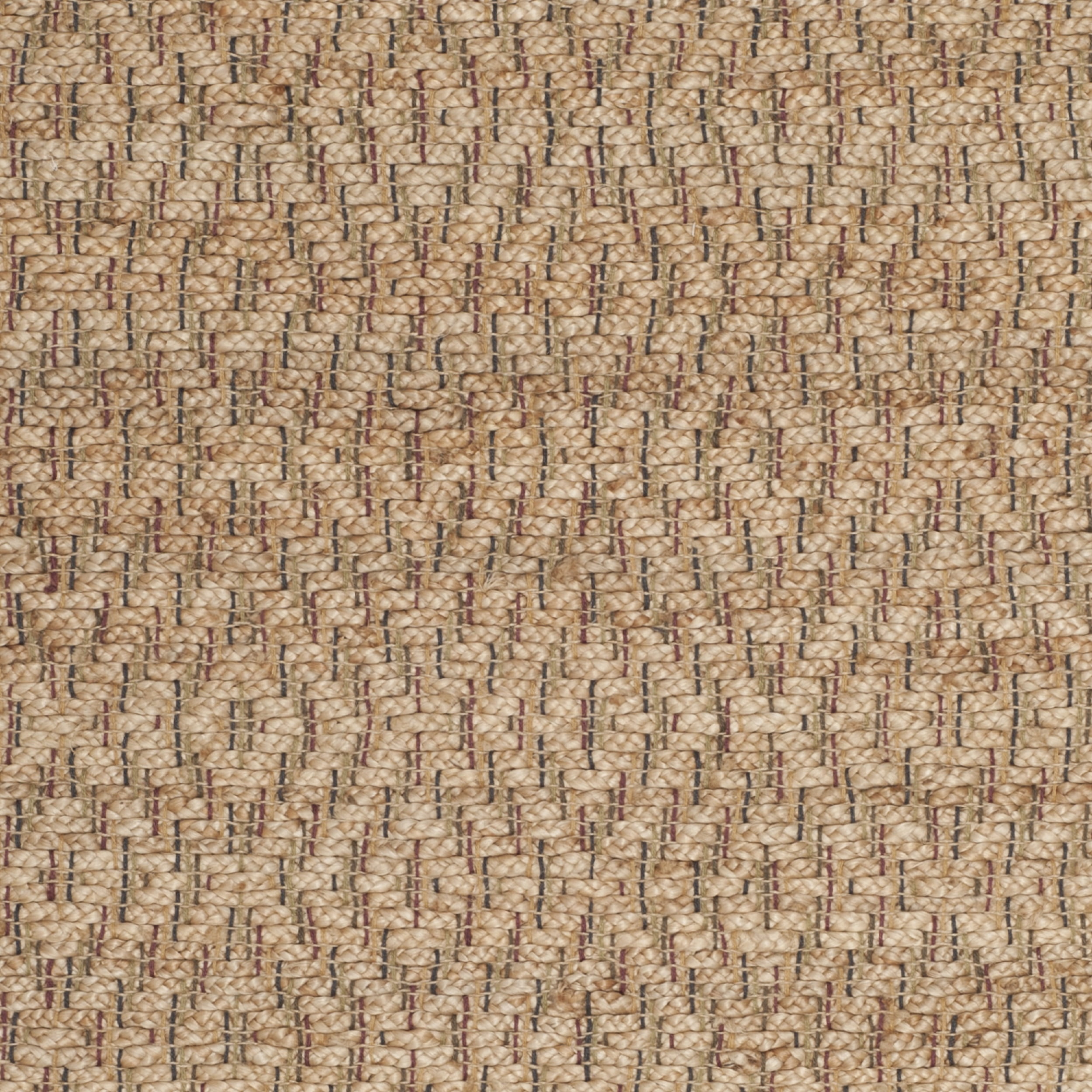 SAFAVIEH Natural Fiber Haven Geometric Braided Jute Area Rug, Natural/Red, 5' x 8'