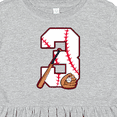 thumbnail image 4 of Inktastic Baseball Third Birthday Three Years Old Girls Toddler Dress, 4 of 5