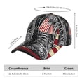 thumbnail image 2 of Fotbe Veterans Day1 Gorro Clásico de Béisbol, Gorra Ajustable con Broche Snapback, Gorro de Exterior de Algodón Suave, 2 of 6