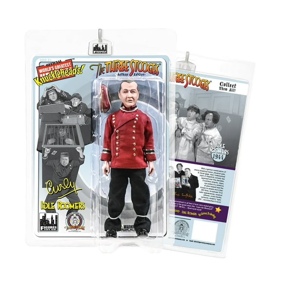 The Three Stooges 8 Inch Action Figures Series: Idle Roomers [Bellhop Edition] Curly