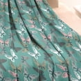 thumbnail image 3 of Green Butterfly Pattern Blanket,Comfortable Soft Flannel Throw Blanket,All Season,Warm Lightweight Blankets for Sofa Bed Couch Living Room Chair,30"x40", 3 of 4