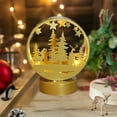 thumbnail image 6 of NWOKYZGH Wrought Iron LED Christmas Night Light Hollow Glowing Crafts Christmas Table Window Display Ornament, 6 of 6