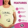 thumbnail image 4 of BROOKLYN VERTICAL Maternity Cute Funny New Mom Pregnancy Announcement Short Sleeve Crew Neck T-Shirt, 4 of 4