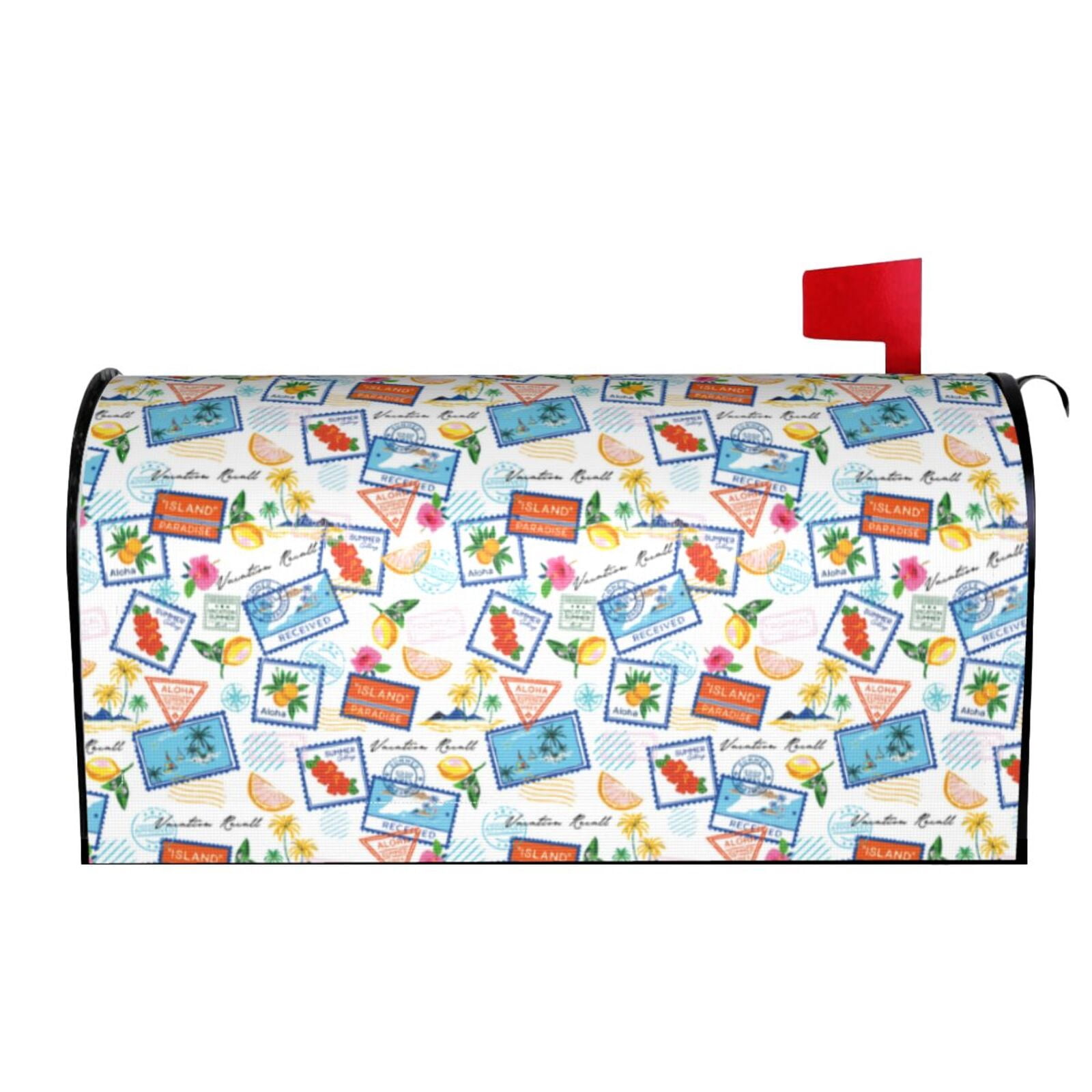 Xecao Summer Stamp for Mailbox Cover with Magnetic Strips, Waterproof and Sunscreen, Adds a Decorative Touch to Your Garden Yard.