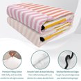 thumbnail image 4 of Twin XL Quilt Set 68''x98'', Colorful Stripe Lightweight Bedspread Coverlet Set with 2 Pillow Shams, Modern Pink Red Yellow Vertical Striped Breathable All Season Quilt Bedding for Dorm/Guest Room, 4 of 9