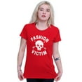 thumbnail image 3 of Victim Cute Edgy Confidence Style Womens Fitted Plus Size Graphic Tee Brisco Brands 3X, 3 of 5