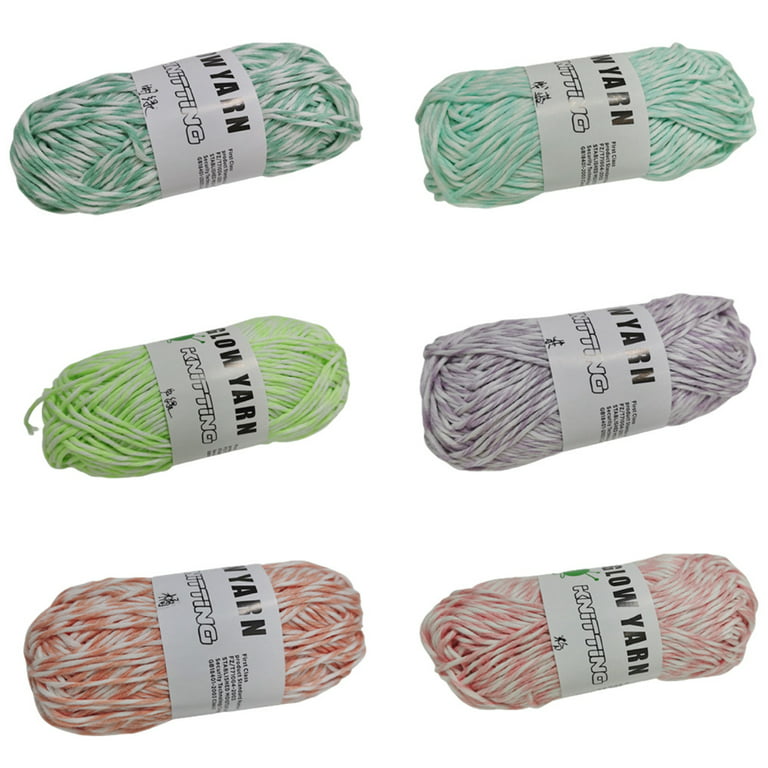 Glow in The Dark Fine Crochet Yarn Soft Solid Color Yarn Polyester Thread  for Beginners Party Supplies Scrubby Yarn Medium Green 