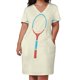 thumbnail image 2 of Vestido vintage retro de raqueta de tenis de madera para mujer, ropa holgada con bolsillos, vestidos de verano, falda S, 2 of 6
