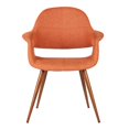 thumbnail image 3 of Hawthorne Collections Chaise de Salle à Manger Moderne en Tissu de 17,7 Po, Orange, 3 of 8