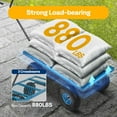thumbnail image 6 of SPECSTAR Mesh Steel Garden Cart 880lb. Capacity, 38" x 21" with Removable Sides and 10 inch Wheels, Blue, 6 of 8
