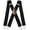 Black1, variant on Men's Braces with Very Strong 4 Clips 50 MM Wide Heavy Duty Suspenders X Style Adjustable Elastic Suspender
