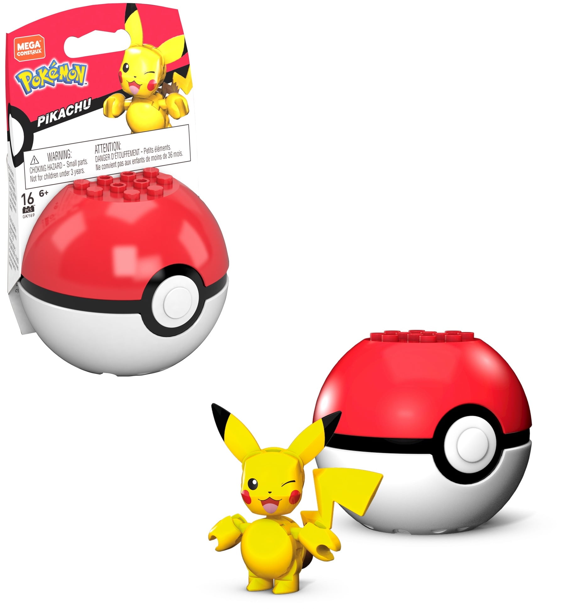 mega construx pokémon build and show pikachu evolution trio construction set