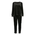 thumbnail image 6 of Time and Tru Women's Velour Top and Pants Set, 2-Piece, Sizes S-XXXL, 6 of 6