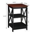 thumbnail image 3 of Convenience Concepts Oxford Table d'Appoint, Fini Noir et Bois Cerisier, 3 of 6