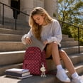 thumbnail image 4 of Btidfty Cute Polka Dot Laptop Backpack Large Capacity Travel Backpack Lightweight Bookbag for Female Elementary & Middle Students (Red), 4 of 8