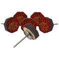 thumbnail image 3 of IBA Indianbeautifulart Boutons Gravés Rouges en Bois pour Armoire Tiroir Tiroir 10 Pcs, 3 of 3