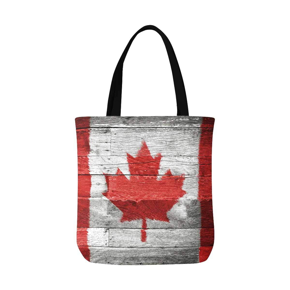 HATIART Vintage Canada Flag on Old Wood Background Canvas Tote Bag Tote Shopping Bag Washable Grocery Tote Bag Craft Canvas Bag for Women Men Kids Walmart