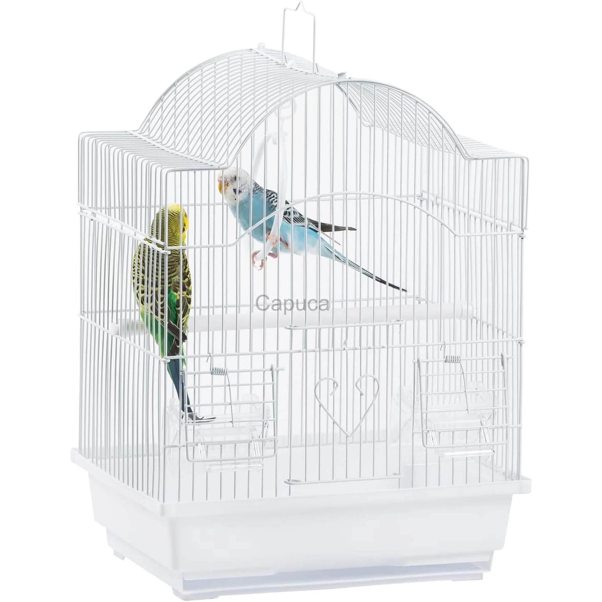Small Bird Travel Cage-Lightweight Small Birds Starter Kit with Birdcages and Accessories Great for Parakeets Lovebirds Parrotlets Finches Canaries Removable Plastic Tray Include