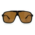 thumbnail image 3 of Mens Racer Mobster Fashion Oversize Sunglasses Black Tortoise - Brown, 3 of 8