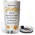 thumbnail image 2 of Athenstics Advice From A Giraffe Tumbler For Women Stainless Steel Travel Mug 20oz Jewelry Style Cute Animal Coffee Cup With Inspirational Saying Giraffe Gifts For Giraffe Lovers, 2 of 6