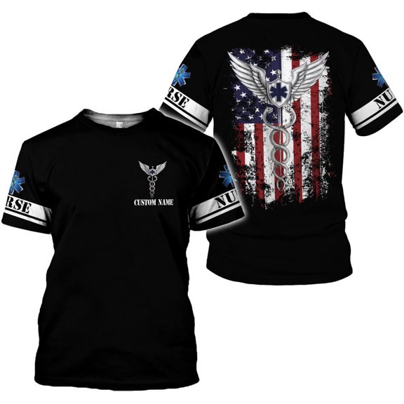 Personalized Name Nurse Shirt Nurse Gifts Nurse Graduation Gift Funny Nurse T-Shirt Gift, Nursing Emergency Shirts (S)