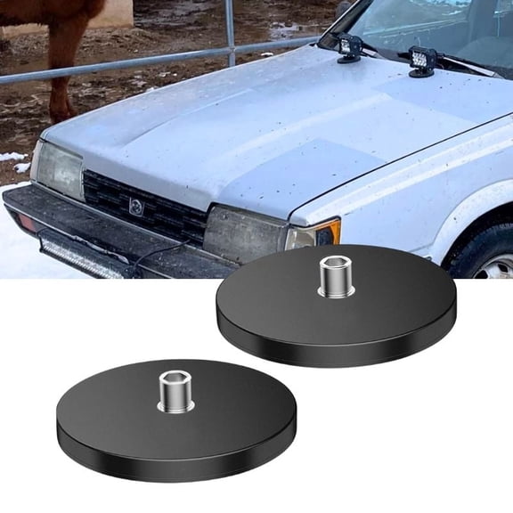Nilight 2PCS Magnetic LED Light Bar Mounting Brackets, Strong Magnetic Base Holders for Bottom-Mounted Off-Road Work Lights and Auxiliary Lamps