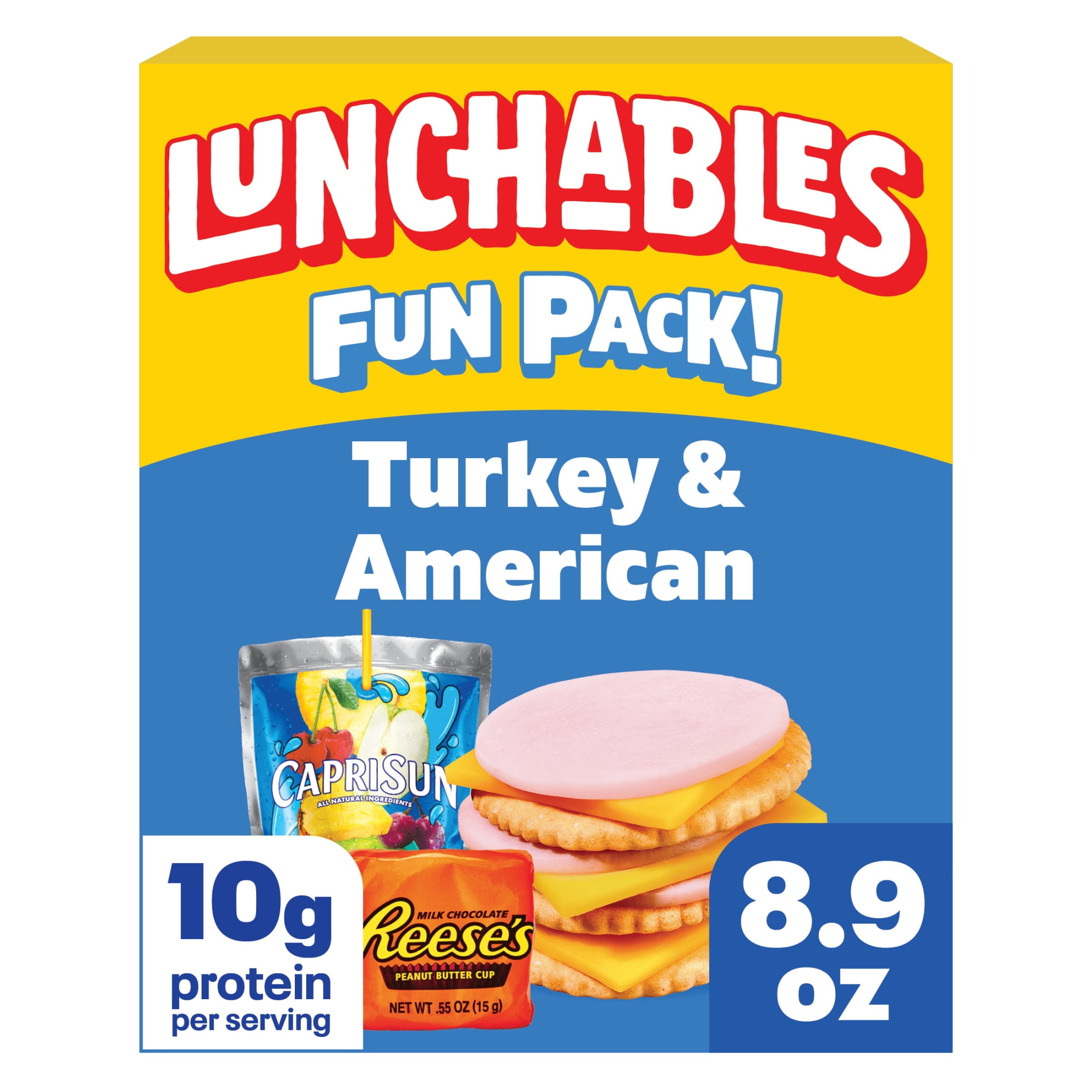 Lunchables Turkey & American with Capri Sun Pacific Cooler & Reese's Peanut Butter Cup Fun Pack, 2.9 oz & 6 fl oz Package