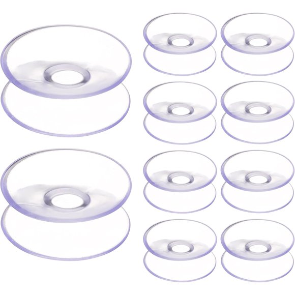 iplusmile 30mm Suction Cups Double-Sided Sucker Pads Dual Side Suction Pads for Glass Mirrors