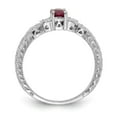 thumbnail image 2 of 14K White Gold Ring Band Only center Stone Oval 2 to 6 mm (tapered), Size 9, 2 of 3
