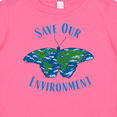 thumbnail image 4 of Inktastic Save Our Environment Earth Butterfly Boys or Girls Baby T-Shirt, 4 of 5