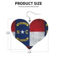 thumbnail image 3 of Heart Earrings North Carolina Flag Retro Dangling Heart Drop Earrings For Women Love Dangle Earrings Gift, 3 of 6