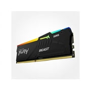 Kingston FURY Beast 32GB (2 x 16GB) DDR5 SDRAM Memory Kit - 32 GB (2 x 16GB) - RGB - DDR5-6000/PC5-48000 DDR5 SDRAM - 6000 MHz Single-rank Memory - CL30 - 1.40 V - On-die ECC - 288-pin - DIMM - Lif...