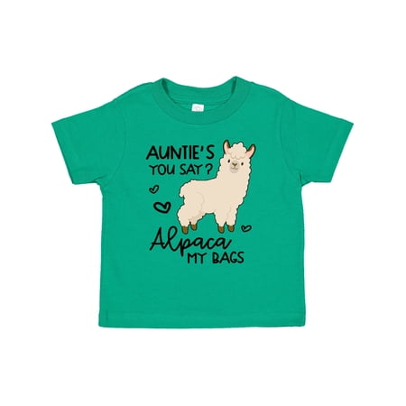 Inktastic Auntie s You Say Alpaca My Bags Boys or Girls Toddler T-Shirt