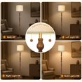 thumbnail image 3 of Lámpara de pie Scenekoy de 167 cm, madera natural, doble cadena de tiro, 110 V, 3 of 6