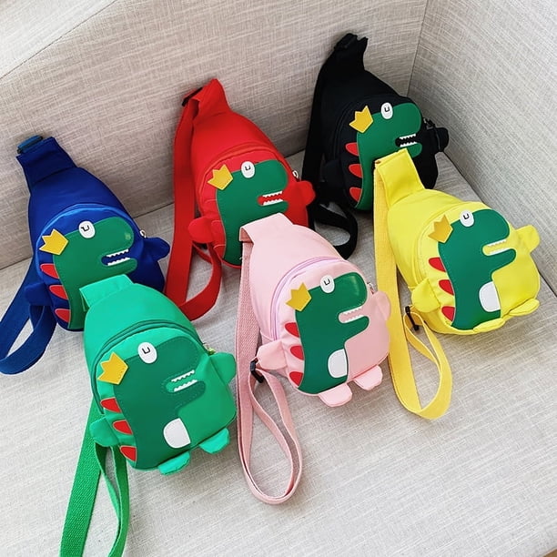 Riñonera pequeña para niños, bolso cruzado con diseño de dinosaurio, bolso de moda para niños y niñas, linda mochila, bolso de pecho de moda, bolso para bebé